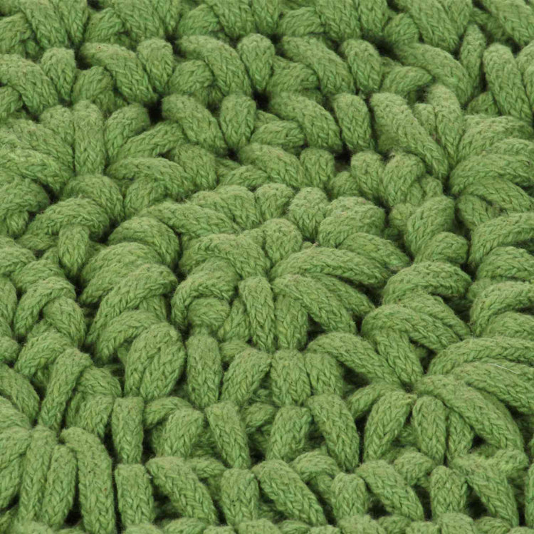 Vidaxl plaid kussen basketweave met kussen groen 50 x 50 cm katoen
