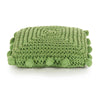 Vidaxl plaid kussen basketweave met kussen groen 50 x 50 cm katoen
