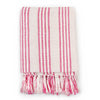 Vidaxl plaid strepen 220x250 cm katoen roze en wit