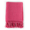 Vidaxl plaid vierkantjes 160x210 cm katoen roze