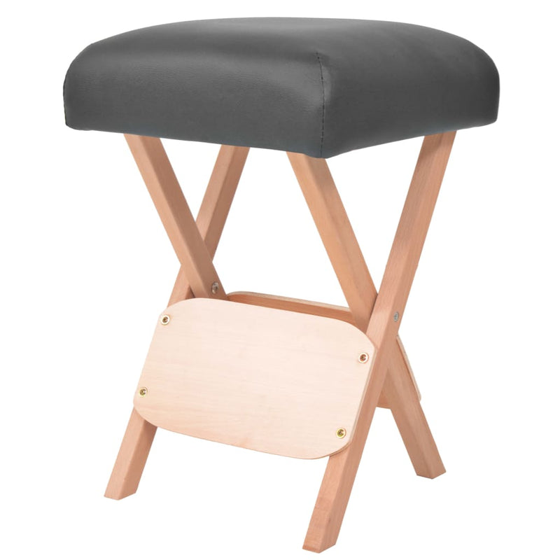 Vidaxl massagekruk met 12 cm dikke zitting inklapbaar zwart