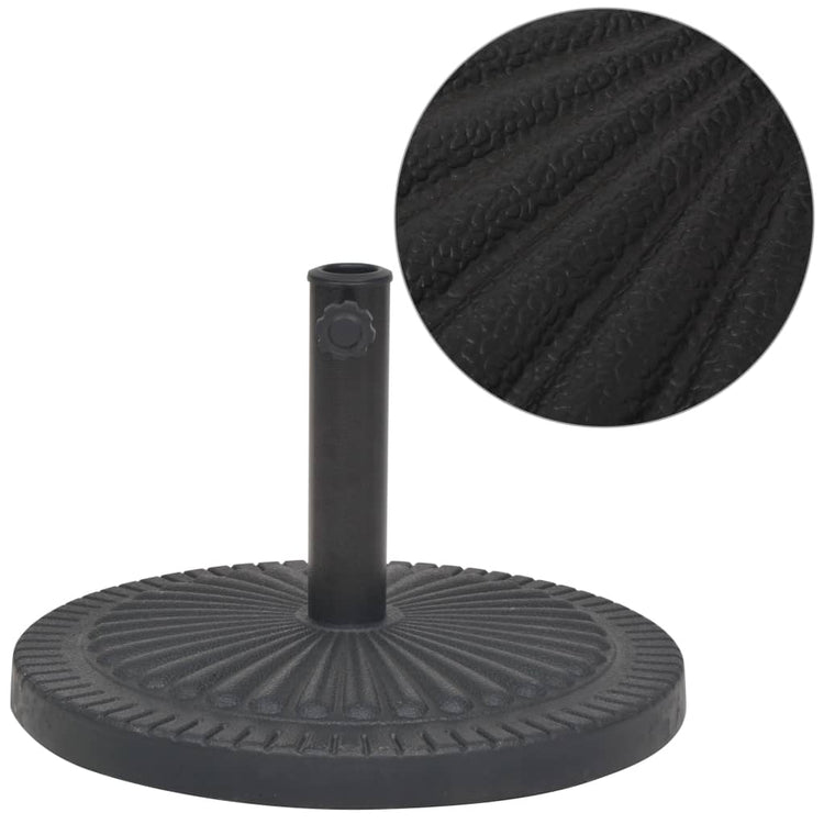 Vidaxl parasolvoet rond 14 kg hars zwart