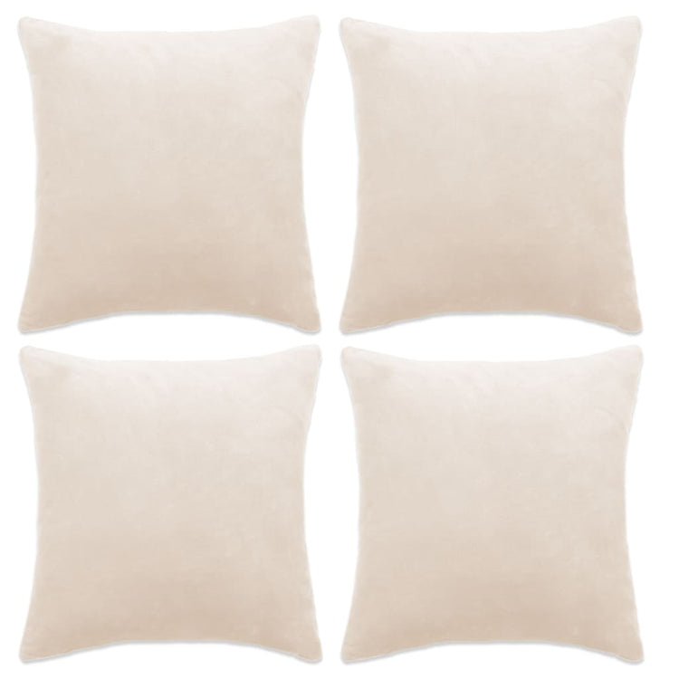 VidaXL Kussenhoezen 4 st 40x40 cm stof gebroken wit