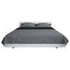Vidaxl bedsprei dubbelzijdig 170x210 cm quilt grijs en zwart