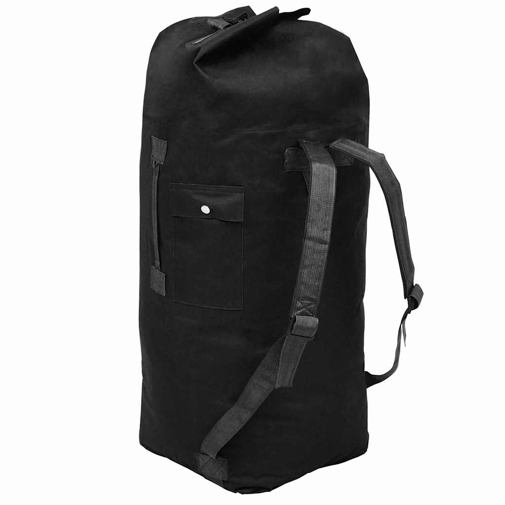 Vidaxl plunjezak legerstijl 85 l zwart