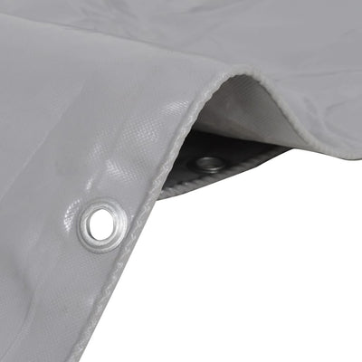 Vidaxl dekzeil 650 g m² 3x6 m grijs