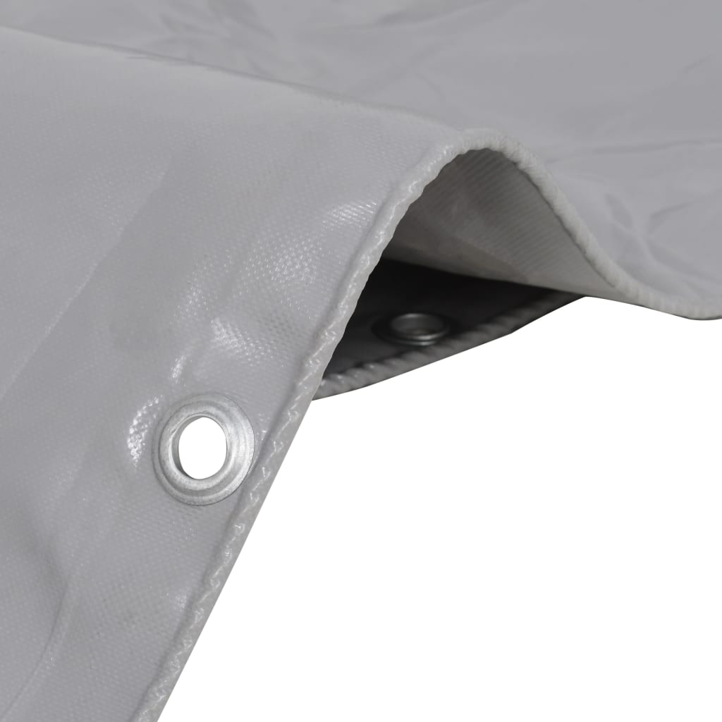 Vidaxl dekzeil 650 g m² 3x6 m grijs