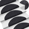 Vidaxl trapmatten zelfklevend 15 stuks 56x17x3 cm zwart halfrond