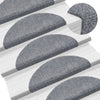 Vidaxl trapmatten zelfklevend 15 stuks 56x17x3 cm lichtgrijs halfrond