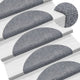 Vidaxl trapmatten zelfklevend 15 stuks 56x17x3 cm lichtgrijs halfrond