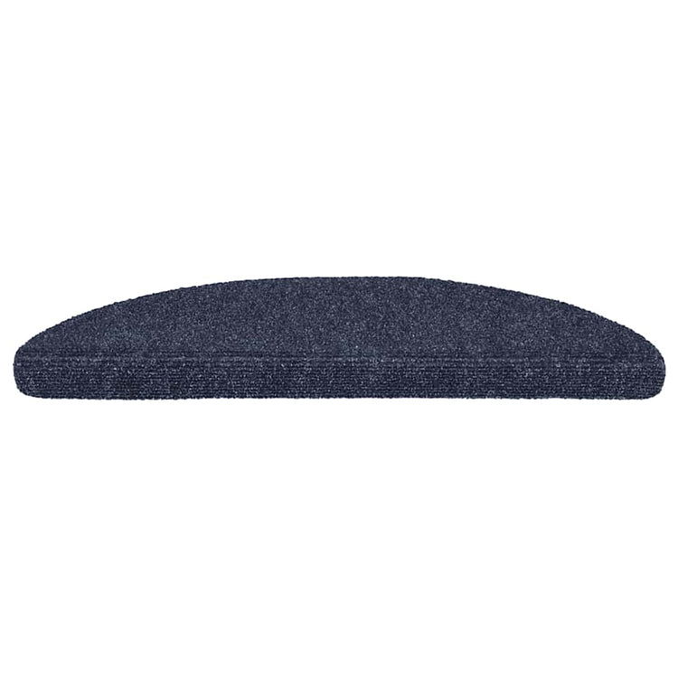 Vidaxl trapmatten zelfklevend 15 stuks 56x17x3 cm blauw halfrond