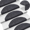 Vidaxl trapmatten zelfklevend 15 stuks 65x21x4 cm donkergrijs halfrond groot