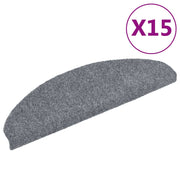 Vidaxl trapmatten zelfklevend 15 stuks 65x21x4 cm lichtgrijs halfrond groot - afbeelding 2