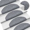 Vidaxl trapmatten zelfklevend 15 stuks 65x21x4 cm lichtgrijs halfrond groot