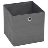 Vidaxl opbergboxen 10 st 32x32x32 cm nonwoven stof grijs - afbeelding 3