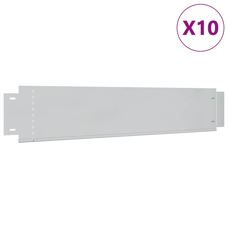 Vidaxl grasboorden 10 st 100x20 cm gegalvaniseerd staal