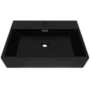 Vidaxl wastafel met kraangat 60,5x42,5x14,5 cm keramiek zwart - afbeelding 3