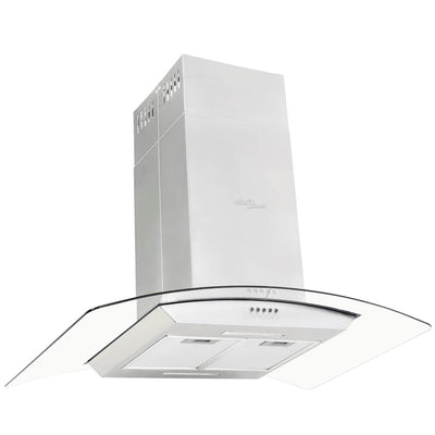 Vidaxl eilandafzuigkap 756 m³ u led 90 cm roestvrij staal