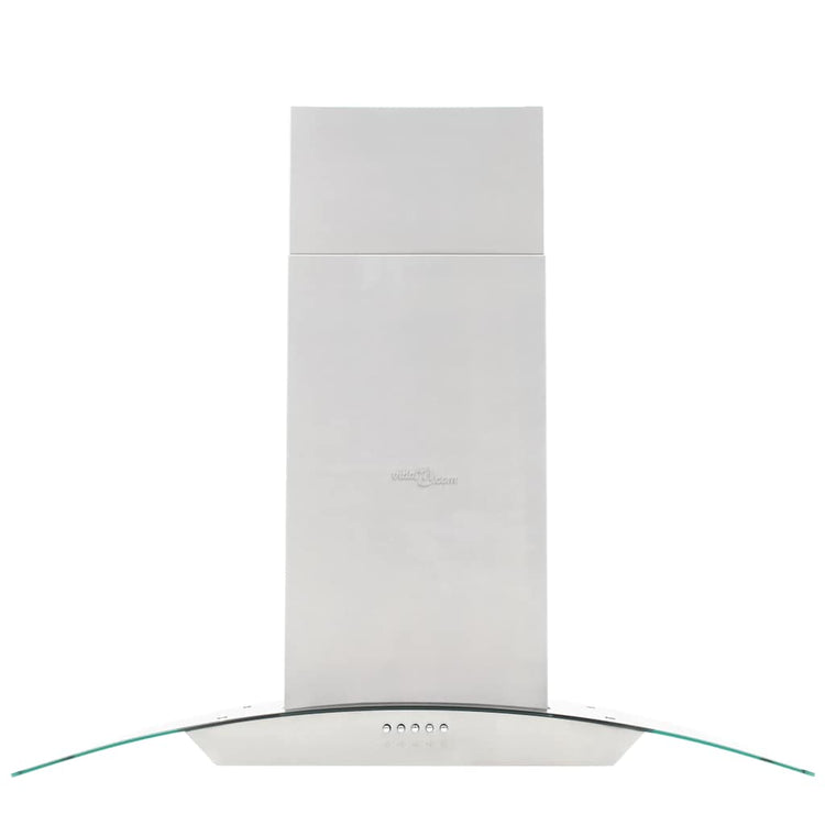 Vidaxl eilandafzuigkap 756 m³ u led 90 cm roestvrij staal