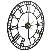 Vidaxl wandklok vintage-stijl met quartz-mechanisme xxl 60 cm metaal - afbeelding 3
