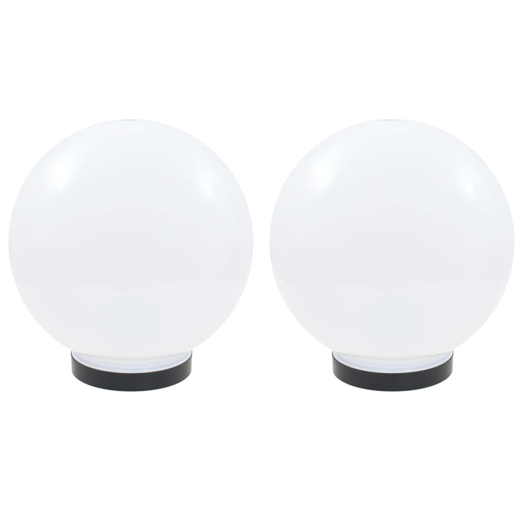 Vidaxl led-bollampen 2 st rond 25 cm pmma