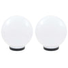 Vidaxl led-bollampen 2 st rond 25 cm pmma