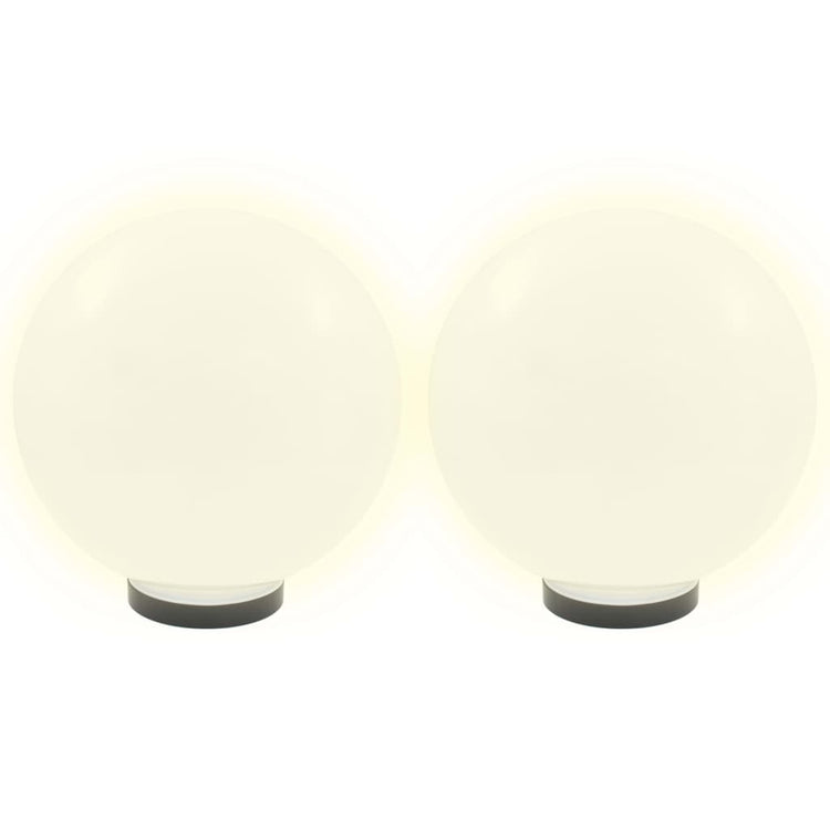 Vidaxl led-bollampen 2 st rond 30 cm pmma