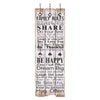 Vidaxl wandkapstok met 6 haken family rules 120x40 cm