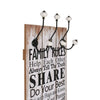Vidaxl wandkapstok met 6 haken family rules 120x40 cm