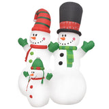 Vidaxl kerstsneeuwpoppen santa family opblaasbaar led ip44 240 cm - afbeelding 3