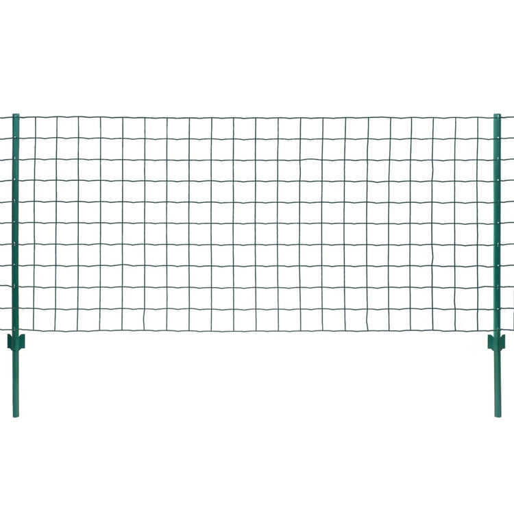 Vidaxl euro hek 20x0,8 m staal groen