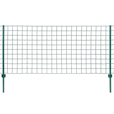 Vidaxl euro hek 20x0,8 m staal groen