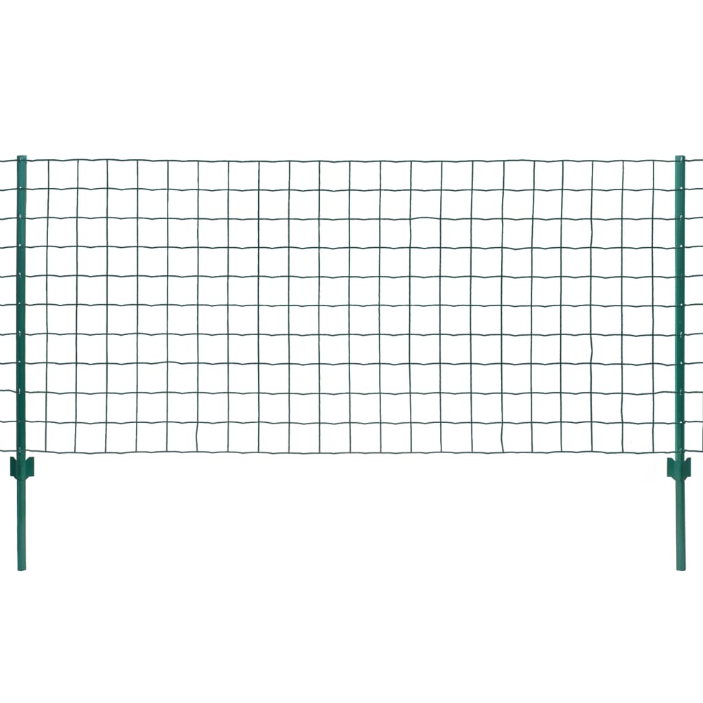 Vidaxl euro hek 20x1,5 m staal groen