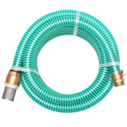 Vidaxl zuigslang met messing koppelingen 10 m 25 mm groen - afbeelding 1