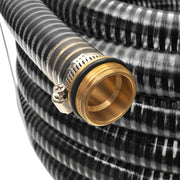 Vidaxl zuigslang met messing koppelingen 7 m 25 mm zwart - afbeelding 2