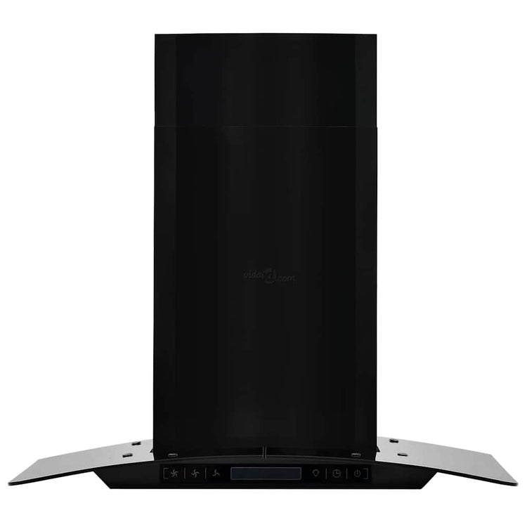 Vidaxl wandafzuigkap 756 m³ u 60 cm roestvrij staal zwart