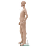 Vidaxl etalagepop kind met glazen voet 140 cm beige - afbeelding 3