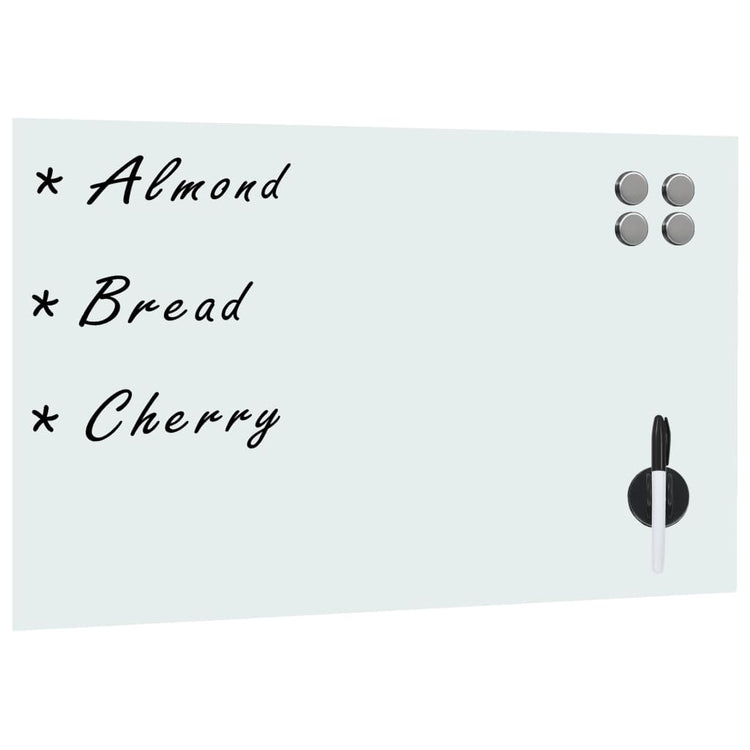 Vidaxl whiteboard voor aan de wand magnetisch 60x40 cm glas