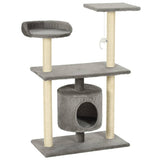 Vidaxl kattenkrabpaal met sisal krabpalen 95 cm grijs - afbeelding 2