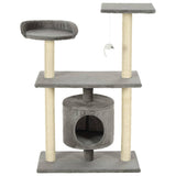 Vidaxl kattenkrabpaal met sisal krabpalen 95 cm grijs - afbeelding 3