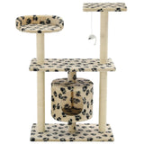 Vidaxl kattenkrabpaal met sisal krabpalen 95 cm pootafdrukken beige - afbeelding 3