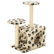 Vidaxl kattenkrabpaal met sisal krabpalen 60 cm pootafdrukken beige - afbeelding 2