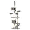 Vidaxl kattenkrabpaal met sisal krabpalen 230-260 cm grijs