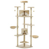 Vidaxl kattenkrabpaal met sisal krabpalen 203 cm beige en wit
