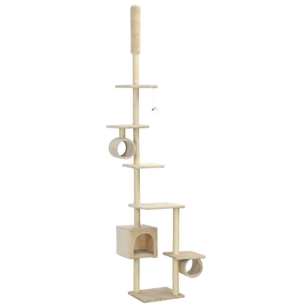 Vidaxl kattenkrabpaal met sisal krabpalen 260 cm beige