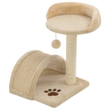 Vidaxl kattenkrabpaal met sisal krabpaal 40 cm beige en bruin - afbeelding 2