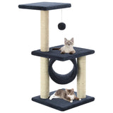 Vidaxl kattenkrabpaal met sisal krabpalen 65 cm donkerblauw - afbeelding 1