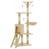 Vidaxl kattenkrabpaal met sisal krabpalen 138 cm beige