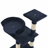 Vidaxl kattenkrabpaal met sisal krabpalen 65 cm blauw - afbeelding 3