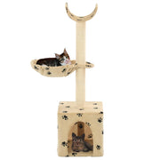 Vidaxl kattenkrabpaal met sisal krabpalen 105 cm pootafdrukken beige - afbeelding 2